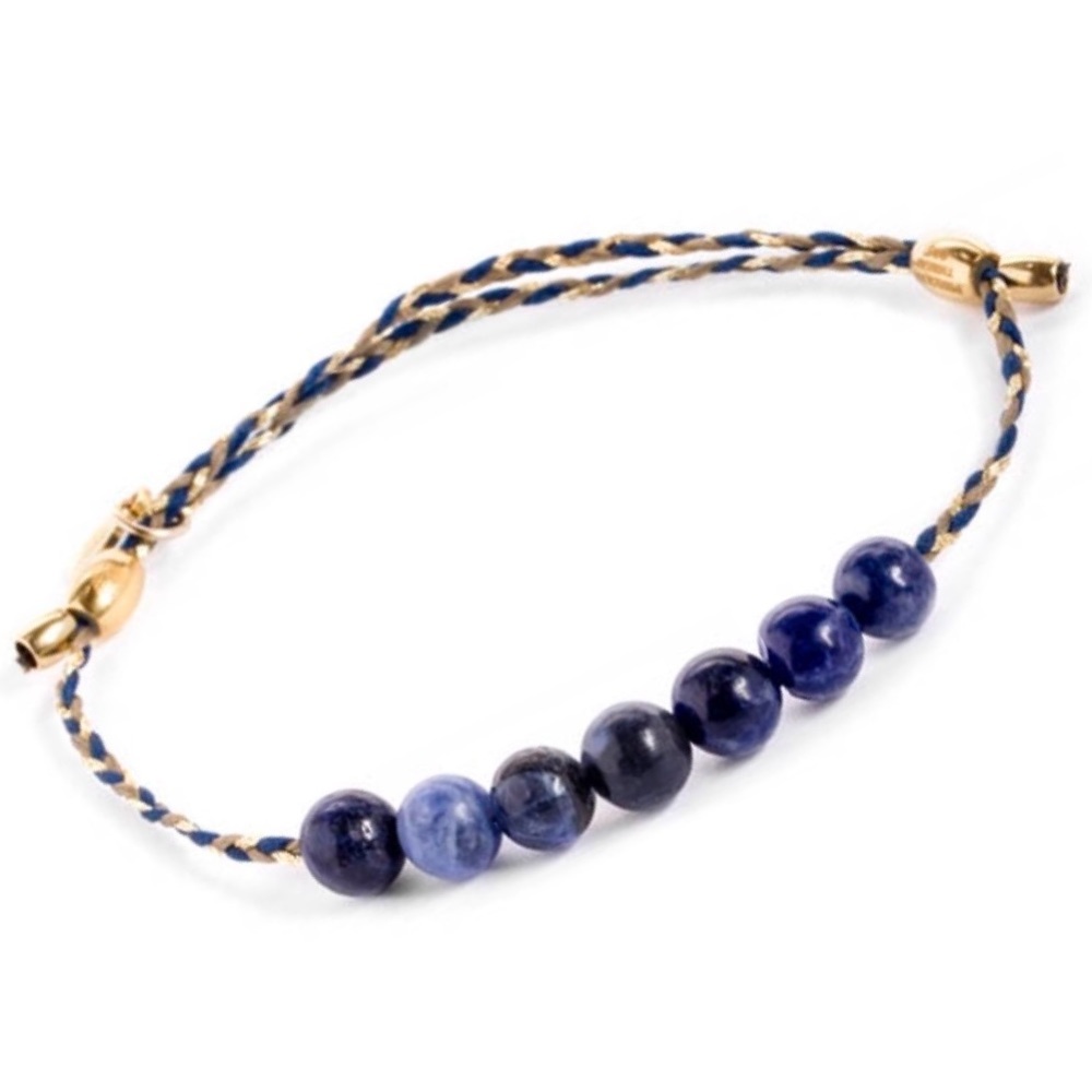 new Alex + Ani ꕥ Sodalite Gemstone Braid Bracelet - Picture 1 of 15